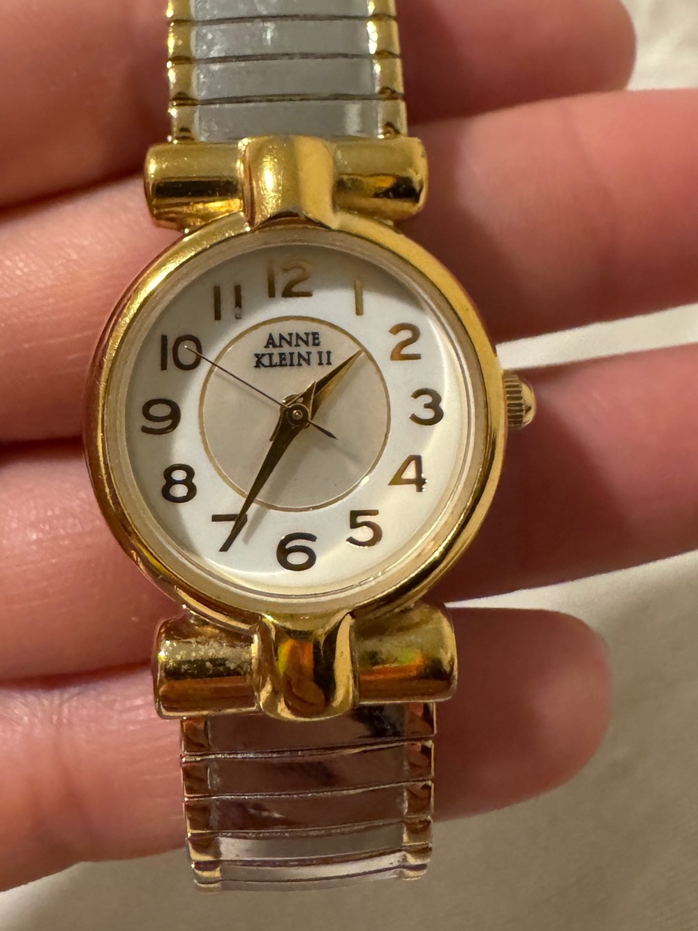 Anne Klein II Vintage Two-Tone Gold and Silver Women's Round Watch